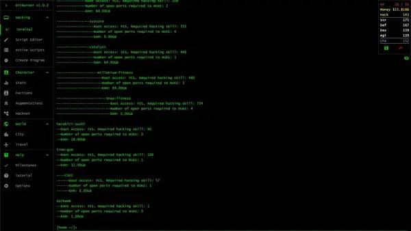 Общий вид на игровую локацию