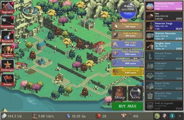 Общий вид на игровую локацию