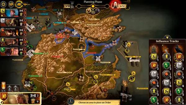 Отображение результата после выполнения миссии в A Game of Thrones  The Board Game - Digital Edition