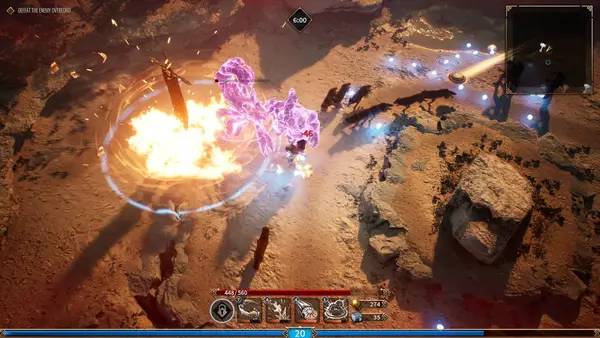 Отображение результата после выполнения миссии в Achilles Survivor