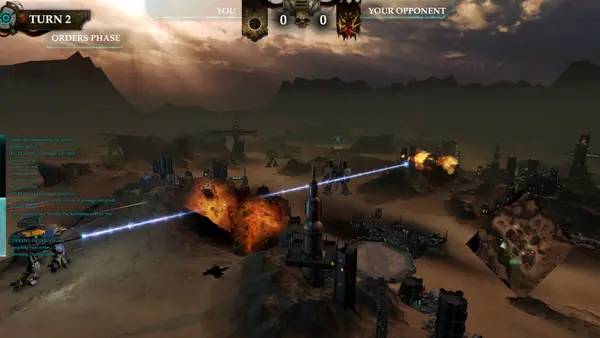 Отображение результата после выполнения миссии в Adeptus Titanicus Dominus