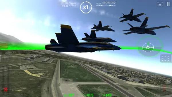 Отображение результата после выполнения миссии в Blue Angels Aerobatic Flight Simulator