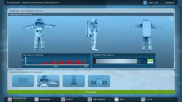Отображение результата после выполнения миссии в Buzz Aldrin's Space Program Manager