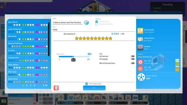 Отображение результата после выполнения миссии в City Game Studio  a tycoon about game dev