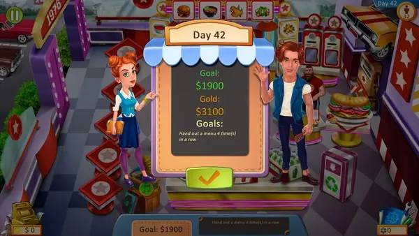 Отображение результата после выполнения миссии в Cooking Trip  Back on the road