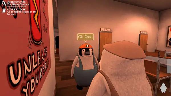 Отображение результата после выполнения миссии в Detective Penguin