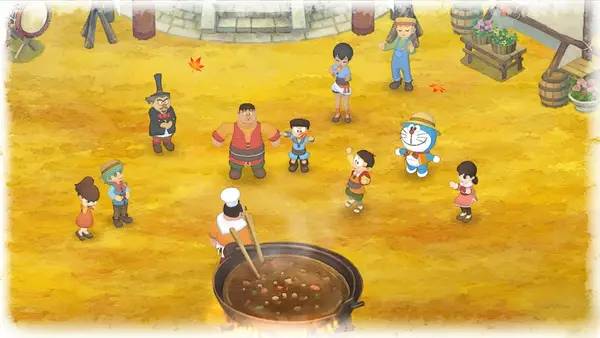 Отображение результата после выполнения миссии в Doraemon Story of Seasons