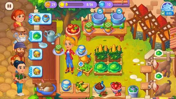 Отображение результата после выполнения миссии в Farming Fever  Cooking and Farming Simulator