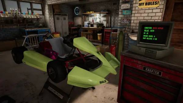 Отображение результата после выполнения миссии в Gearhead Karting Simulator - Mechanic and Racing