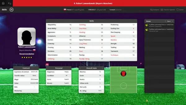 Отображение результата после выполнения миссии в Global Soccer Manager 2018