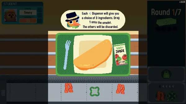 Отображение результата после выполнения миссии в Omelet You Cook