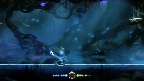 Отображение результата после выполнения миссии в Ori and the Blind Forest