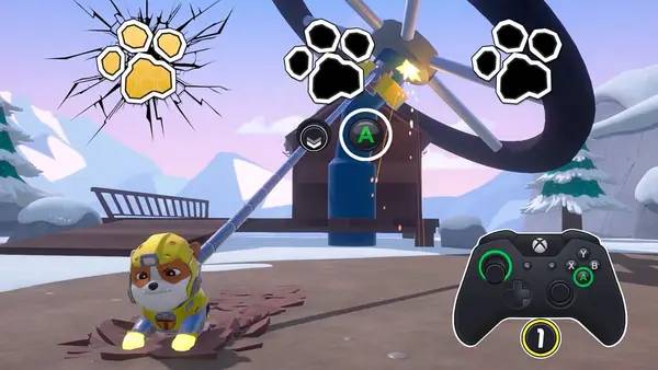 Отображение результата после выполнения миссии в PAW Patrol Mighty Pups Save Adventure Bay