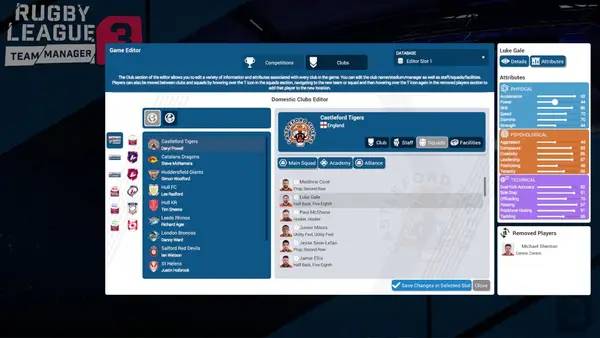 Отображение результата после выполнения миссии в Rugby League Team Manager 3