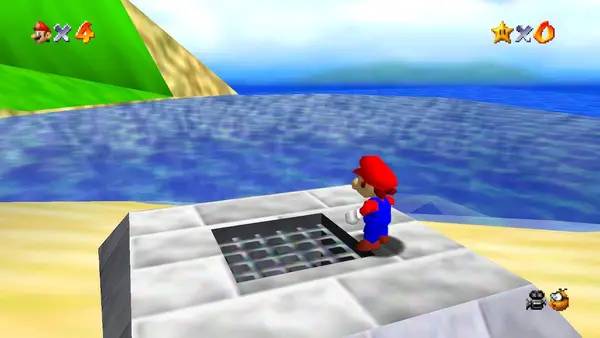 Отображение результата после выполнения миссии в Super Mario 64 NX