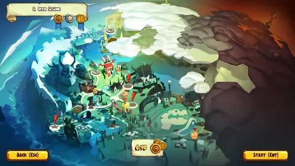 Отображение результата после выполнения миссии в Swords and Soldiers 2 Shawarmageddon