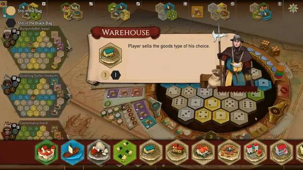 Отображение результата после выполнения миссии в The Castles of Burgundy