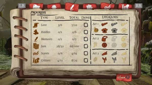 Отображение результата после выполнения миссии в The Lost Legends of Redwall The Scout Act 3