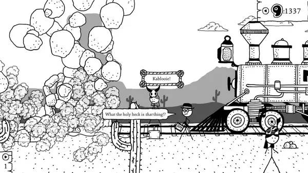 Отображение результата после выполнения миссии в West of Loathing