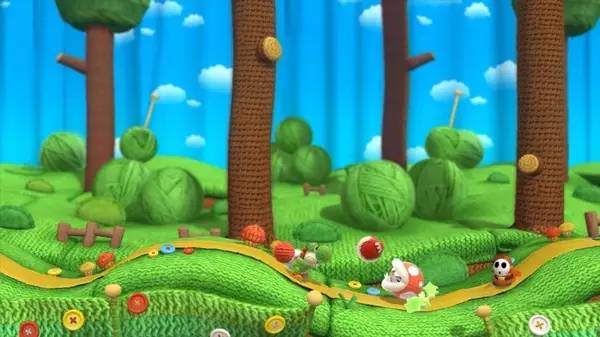 Отображение результата после выполнения миссии в Yoshi's Woolly World