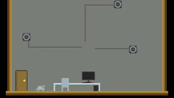 Персонаж A Good Cat and The Graduate Life в процессе выполнения задания