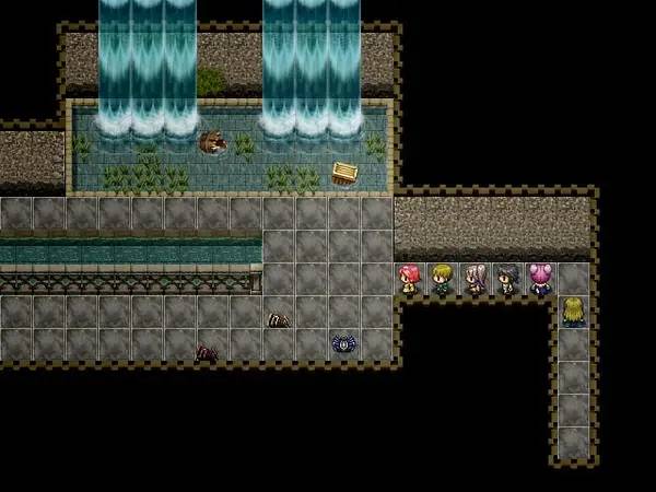 Персонаж A Plunge into Darkness в процессе выполнения задания