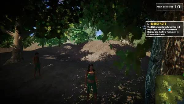 Персонаж Adventures of the Old Testament - The Bible Video Game в процессе выполнения задания