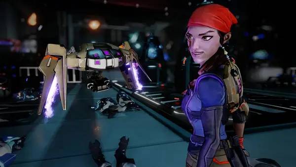 Персонаж Agents of Mayhem в процессе выполнения задания