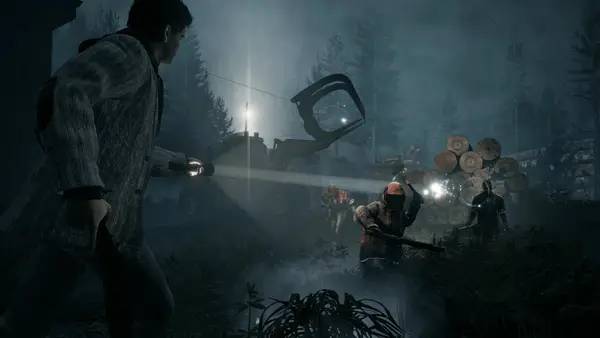 Персонаж Alan Wake Remastered в процессе выполнения задания