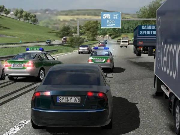 Персонаж Alarm for Cobra 11 Nitro в процессе выполнения задания