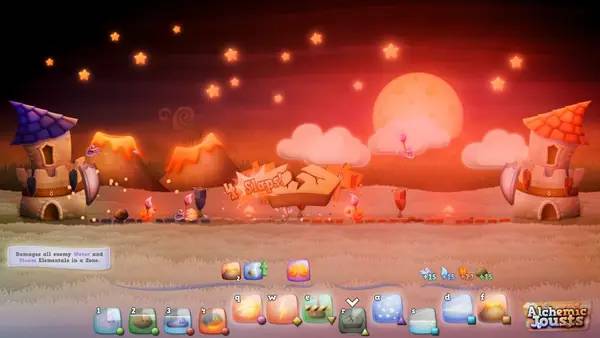 Персонаж Alchemic Jousts в процессе выполнения задания