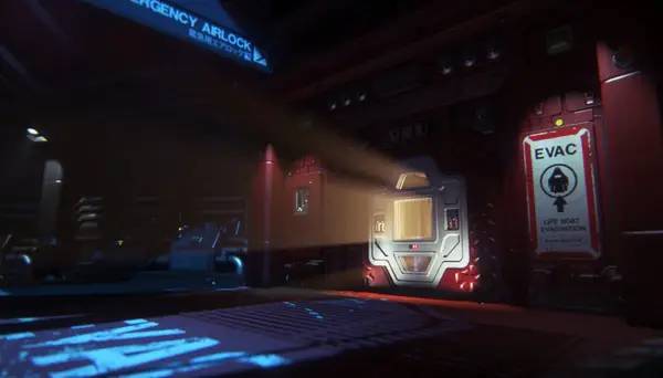 Персонаж Alien Isolation в процессе выполнения задания