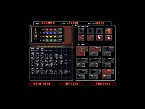 Персонаж Alien Shooter + Expansions в процессе выполнения задания