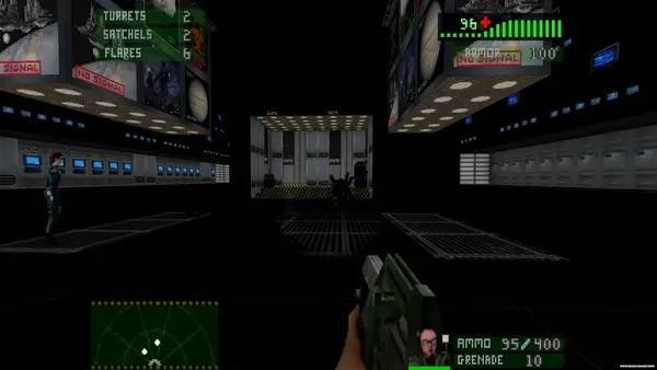 Персонаж Aliens Eradication TC в процессе выполнения задания