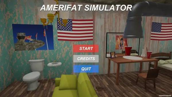 Персонаж Amerifat Simulator в процессе выполнения задания