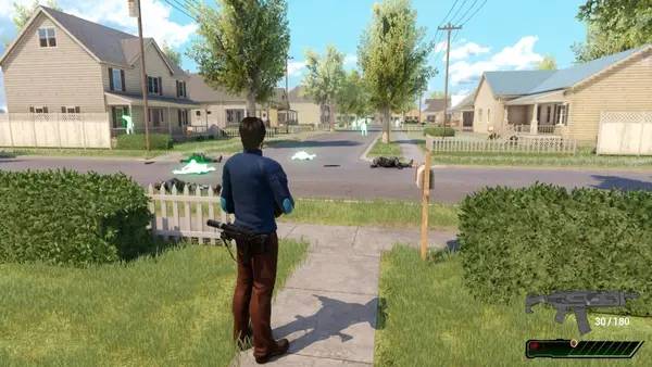 Персонаж ARCH STONE vs The Zombie Specters в процессе выполнения задания