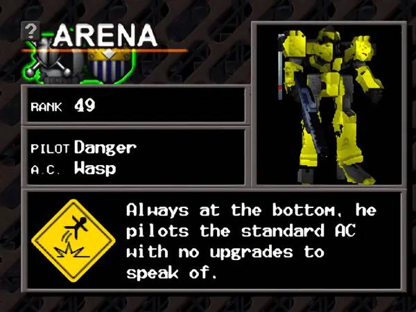 Персонаж Armored Core  Project Phantasma в процессе выполнения задания