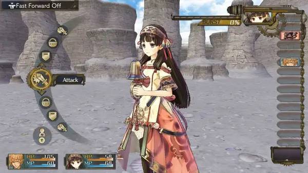 Персонаж Atelier Shallie  Alchemists of the Dusk Sea DX в процессе выполнения задания