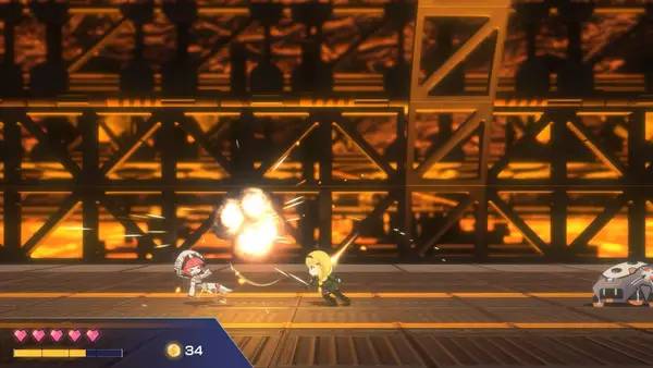 Персонаж Attacker-chan! в процессе выполнения задания