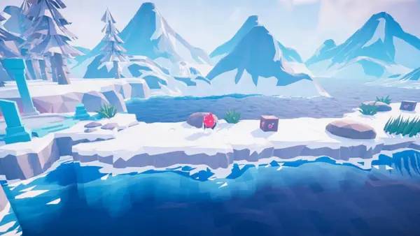 Персонаж Babol the Walking Box в процессе выполнения задания