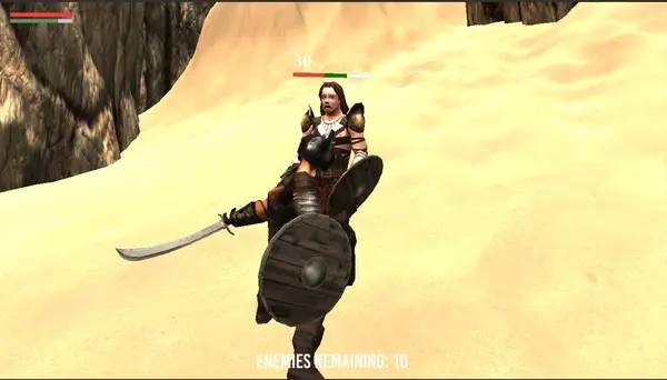 Персонаж Barbarian Souls в процессе выполнения задания