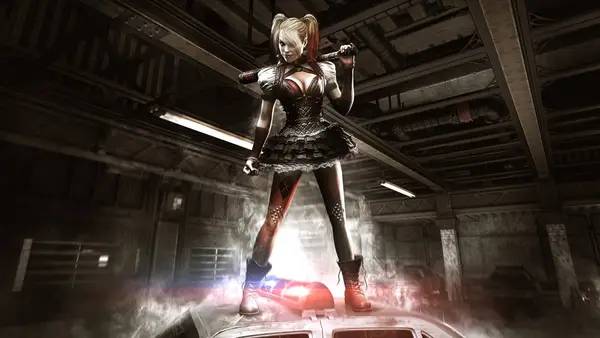 Персонаж Batman  Arkham Knight - Harley Quinn Story в процессе выполнения задания