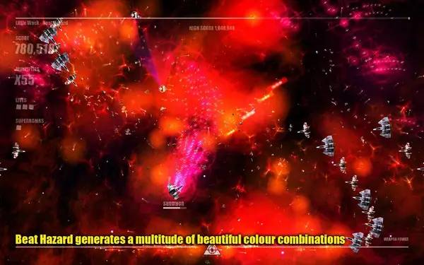 Персонаж Beat Hazard в процессе выполнения задания