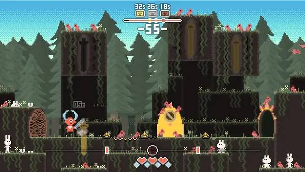 Персонаж Beats Warrior Nian в процессе выполнения задания