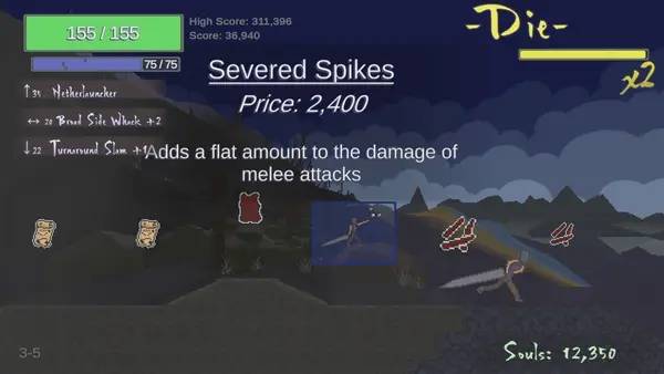 Персонаж Berserker's Descent в процессе выполнения задания