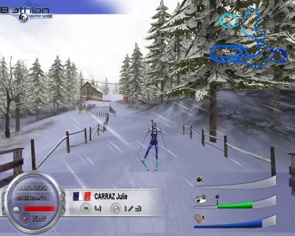 Персонаж Biathlon 2006 - Go For Gold в процессе выполнения задания