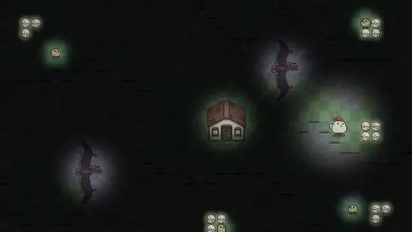 Персонаж BigChick в процессе выполнения задания