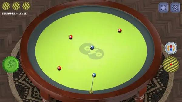 Персонаж Billiards of the Round Table (BRT) в процессе выполнения задания