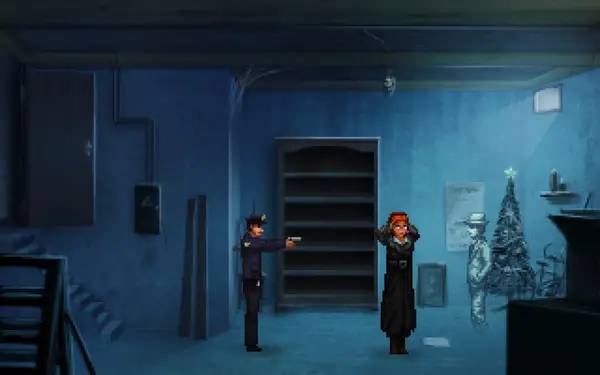 Персонаж Blackwell Epiphany в процессе выполнения задания