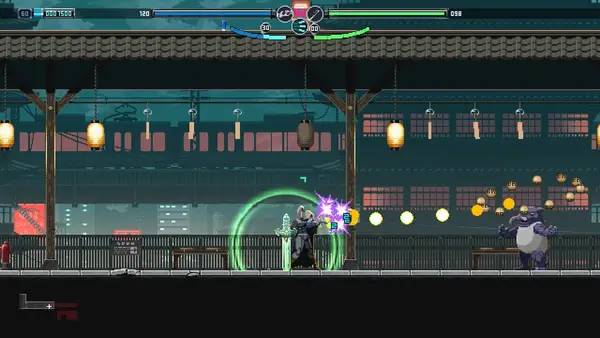 Персонаж BLADE CHIMERA в процессе выполнения задания